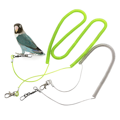 보안 로프를 확대하는 로프 플라스틱 덮인 강선 새를 날리는 투명한 녹색 새