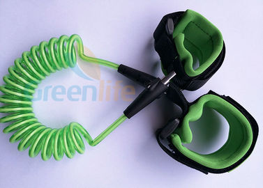 기지개하는 결박 녹색 1.5M도길이의 철회 가능한 플라스틱 봄 아기 손목 연결